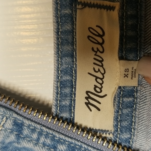 Madewell Womens Denim Smock Waist Sleeveless Jumpsuit - Picture 8 of 15